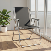 Chaise pliante de camping en métal moderne pour l'extérieur - Chaise de plage portable