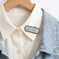Épingles personnalisées avec citation positive, badges en métal émaillé, design personnalisé, épingles de revers avec citation inspirante pour la motivation des étudiants et les cadeaux