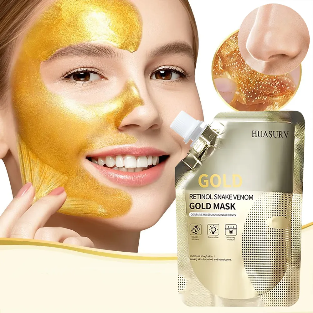 Großhandel Feuchtigkeit spendende Gesichts maske Retinol Schlangen gift Gold Gesichts maske für die Hautpflege Tear Peel Maske