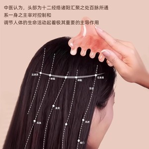 Peine de masaje multifuncional, dispositivo cuatro en uno para rascar el cuero cabelludo y masajear la cabeza, dispositivo para desbloquear meridianos, lifting facial - Product Image 4