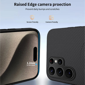 Custodia in Pelle PU per Samsung Galaxy S26 <span class=keywords><strong>Ultra</strong></span>, S26 Plus, S25 <span class=keywords><strong>Ultra</strong></span>, S25 Edge, S24 <span class=keywords><strong>Ultra</strong></span>, S23 FE, <span class=keywords><strong>S22</strong></span> con Texture in Fibra di Carbonio e Chiusura Magnetica - Product Image 3