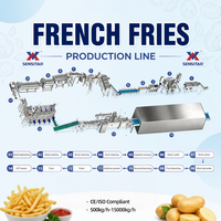 Ligne de production entièrement automatique de frites surgelées 7T/H, traitement stable pour des frites de pommes de terre surgelées de couleur uniforme