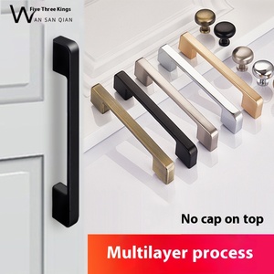 Modern Classic Design Aluminum Alloy <strong>Black</strong> <strong>Door</strong> <strong>Knob</strong> Adjustable Cabinet Handle 96mm 128mm Living Room Bedroom Furniture Handles - Product Image 5