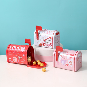 Boîte aux lettres en fer blanc personnalisable Boîte en fer blanc de qualité alimentaire Bonbons Chocolat Biscuits Boîtes en métal recyclables Lettres pour emballage cadeau - Product Image 3