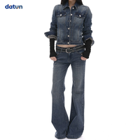 Ensemble Denim Femme Vintage Lavé Veste Jean Large Taille Haute Décontracté Été 2026 Grossiste