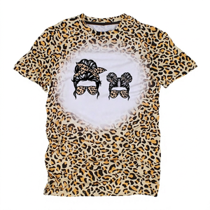 เสื้อยืดแขนสั้นคุณภาพสูง ผ้าถักเนื้อนุ่ม ระบายอากาศได้ดี พิมพ์ลายดิจิตอลด้านหน้า ลายเสือดาว  แบบยูนิเซ็กซ์  รับสั่งทำได้ - Product Image 3