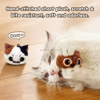 Jouet pour chat en peluche avec son de miaulement réaliste, activé par le toucher, jouet interactif pour chaton, jouet d'exercice pour chat