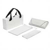 Boîte à lunettes pliable en PU rectangulaire avec logo personnalisé, étui en carton pour le rangement des lunettes de soleil et des lunettes de vue