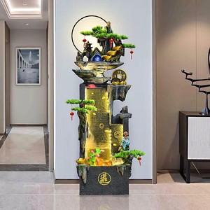 Fontaine aquatique Quanfangyuan avec rocaille, 110-230V, décoration intérieure, Feng Shui, cadeau porte-bonheur - Product Image 2
