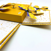 Boîte cadeau surprise avec logo personnalisé, design gratuit, boîte à gâteau, boîte à surprise avec papillon volant
