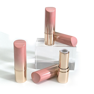 หลอดลิปสติกเปล่าแบบไล่เฉดสี KH121 ขนาด 12.1 มม. สีชมพูทอง ทรงกลม สำหรับใส่ลิปบาล์ม  รับทำโลโก้ตามสั่ง - Product Image 1