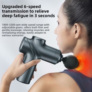 <span class=keywords><strong>Pistolet</strong></span> de <span class=keywords><strong>massage</strong></span> fascia pour tissus musculaires et tendons, masseur corporel et crânien professionnel portable, mini, 4 têtes de <span class=keywords><strong>massage</strong></span>, contrôle de vitesse 6 niveaux intégré - Product Image 3