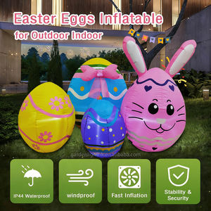 Huevos y Conejito Inflables de Pascua de 1.5 Metros con Luces LED Integradas, Resistentes al Agua con Clasificación IP44, Decoración para Interiores y Exteriores para la Fiesta de Primavera - Product Image 6