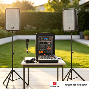 Ensemble de haut-parleurs verticaux en plastique de <span class=keywords><strong>10</strong></span> pouces, 300W RMS, avec mixeur audio 8 entrées, pour scènes extérieures - Vente en gros OEM - Product Image 1