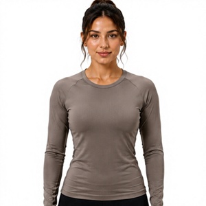 Haut médical à manches longues pour femme, coupe ajustée, respirant, extensible, sous-blouse d'infirmière, uniforme d'hôpital, fabrication OEM ODM - Product Image 1