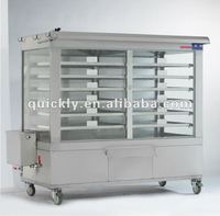 Vitrine chauffante rapide KS-630 pour supermarché, avec thermostat réglable, gaz GPL/GNL, installation au sol, certifiée CE