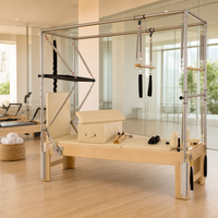 Appareil de Pilates 3-en-1 Reformer Cadillac Combo en bois d'érable massif, machine à jambes hautes pour la maison et l'entraînement en studio professionnel