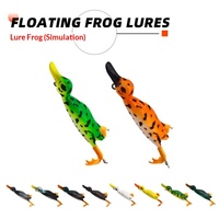 Leurre souple flottant en forme de grenouille biomimétique, imitation canard, 12 cm, 22 g, 10 pièces, pour la pêche en surface