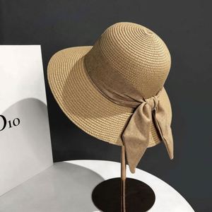 New Design Summer Outing Vacation Travel Women Sun <b>Hat</b> <b>Straw</b> Beach <b>Hat</b> With Ribbon - Product Image 6