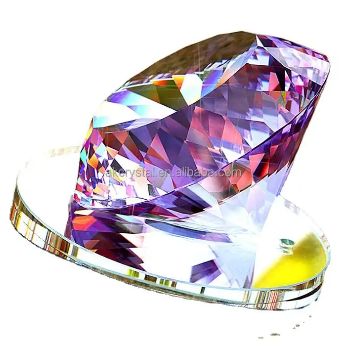Disesuaikan 8cm hadiah ulang tahun pernikahan kristal bentuk berlian parfum kursi penyegar mobil dengan parfum cair