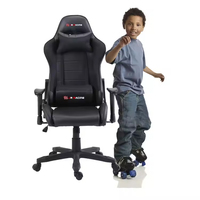 Chaise de bureau pivotante pour enfant style moderne en cuir PU, design sécurisé pour enfant, avec vérin à gaz 3 positions