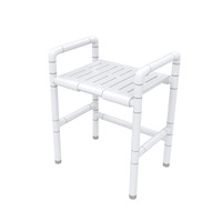 Chaise de toilette pour personnes âgées et handicapées, banc de douche double usage, conversion accroupissement-siège, ABS, acier inoxydable, classe II
