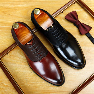 Zapatos de Hombre Formales de Cuero Genuino Cuadrados, Clásicos, Retro, Brillantes, con Cordones, Antideslizantes y Sin Peluche, Última Colección Otoño 2025 - Product Image 1