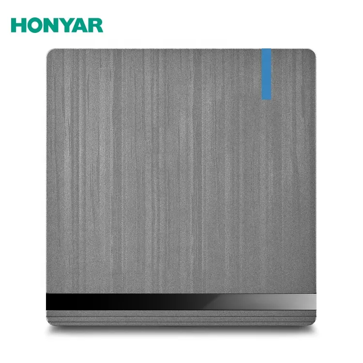 Honyar UK Standard 2023 Nouveau design Plaque plate en plastique gris clair pour mur Prises électriques et interrupteur