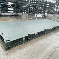 Plateforme de conteneur maritime de 20 pieds certifiée CSC de la marque JUNYANG avec plancher en acier Corten, base en acier renforcé, capacité de 30 conteneurs, à vendre