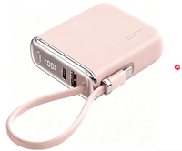 Batterie externe mini 10000 mAh à charge rapide 22,5 W avec câble Type C intégré, batterie semi-solide, chargeur de poche portable – Meilleures ventes