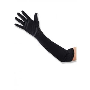 GUANTES DE TELA ELÁSTICA NEGROS PARA MUJER DE 50 CM - Product Image 1