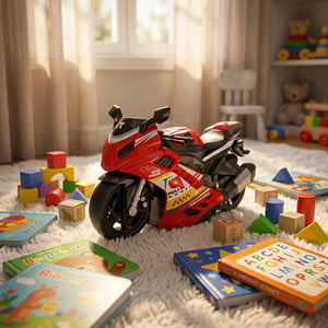 Modelo de Motocicleta de Carreras de Juguete de Plástico a Escala 1:16 para Niños, Sin Necesidad de Batería - Product Image 2
