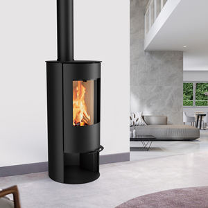 Poêle à <span class=keywords><strong>bois</strong></span> autoportant sans fumée R1204A 12KW ECO-DESIGN au design rond pour chauffage intérieur à vendre - Product Image 5