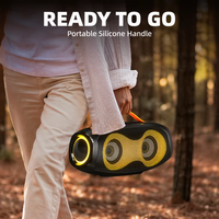 Nouvelle arrivée, haut-parleur portable EBS-611Mini, 60W, LED RGB, étanche IPX4, woofer, avec poignée en silicone pour une utilisation en extérieur, à la maison, sur ordinateur