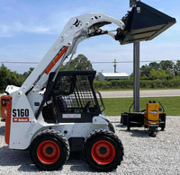 Chargeuse compacte sur pneus d'occasion Bobcat S160, faible nombre d'heures de fonctionnement, moteur Kubota, idéale pour les travaux en espace restreint