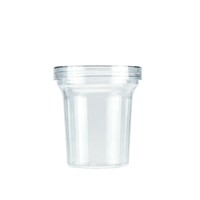 Pot de conservation en plastique PET de qualité alimentaire avec logo personnalisé, à large ouverture, transparent, pour desserts, smoothies, noix, collations, miel