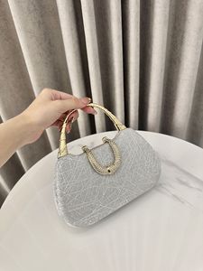 Factory Wholesale Popular Fashion Ladies <b>Clutch</b> Bag Evening Purse with Handle Glitter Small Square Bag for <b>Wedding</b> Party - Product Image 3