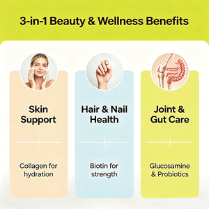 <span class=keywords><strong>Collagène</strong></span> <span class=keywords><strong>marin</strong></span> en <span class=keywords><strong>poudre</strong></span>, marque privée OEM, 227 g, avec vitamine C, acide hyaluronique, pour l'éclat de la peau et le soutien articulaire - Product Image 3