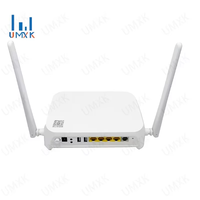 Router GPON 4GE Wifi 6 Dual Band 2.4G/5G XPON H3-1S dengan Antena 5dBi, Modem ONU Wifi 6
