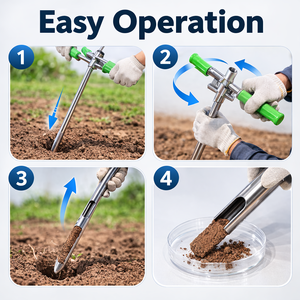 Sonde de sol ultra-résistante, portable et légère, antirouille, avec poignée en T pour l'aération et l'échantillonnage du sol des pelouses - Product Image 3