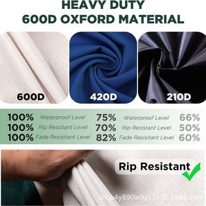 Housse de canapé d'extérieur WOQI en polyester 600D imperméable, double taille, pour mobilier de terrasse, style minimaliste, protection contre la poussière - Product Image 5