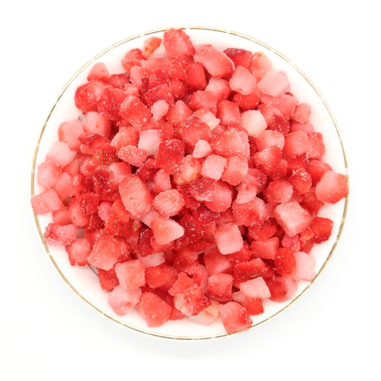 China Iqf Frozen Fresh Strawberry Dices Em Morango Congelado Usado Para Suco Ou Purê Com Embalagem A Granel