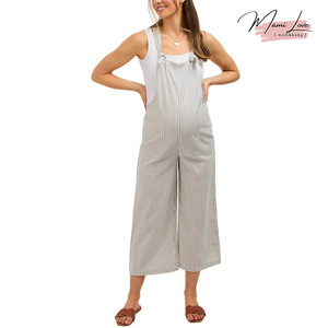 <span class=keywords><strong>Tuta</strong></span> da Maternità a Righe in <span class=keywords><strong>Lino</strong></span>, Pantaloni Casual per Donne in Allattamento, Abbigliamento Premaman - Product Image 1