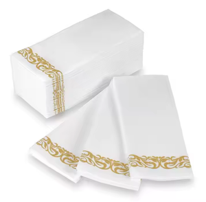 Gedruckte LOGO Großhandel Messer und Gabel Seidenpapier Servietten mit Besteck Tasche Airlaid Papier für die Hochzeit - Product Image 2