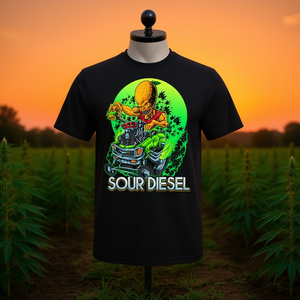 Camiseta Sour Diesel negra con cuello redondo y estampado gráfico 420 Alien Car Design para hombre - Product Image 3