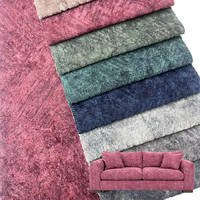 Nouveau design, tissu en velours chenille jacquard gaufré multicolores 100% polyester pour ameublement et textile de maison