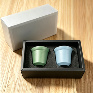Ensemble de 2 tasses à expresso réutilisables, tasses à café de voyage, lot de 2, <span class=keywords><strong>double</strong></span> <span class=keywords><strong>paroi</strong></span> en acier inoxydable, <span class=keywords><strong>tasse</strong></span> à café <span class=keywords><strong>Nespresso</strong></span> - Product Image 4