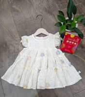 Robes d'été pour filles, imprimées, mignonnes, sans manches, longueur genou, respirantes, superposées, de haute qualité, personnalisées ODM, vente en gros d'usine