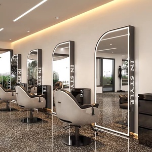 Nouvelles stations de coiffure avec miroirs ovales double face et chaise de coiffage pour salon de coiffure - Product Image 4