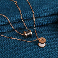 Collier chaîne à maillons en acier titane plaqué or 18 carats, bijoux minimalistes tendance pour femme, vente en gros, cadeau